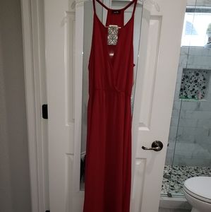 NWT Minette Boutique Red Maxi Dress Size M